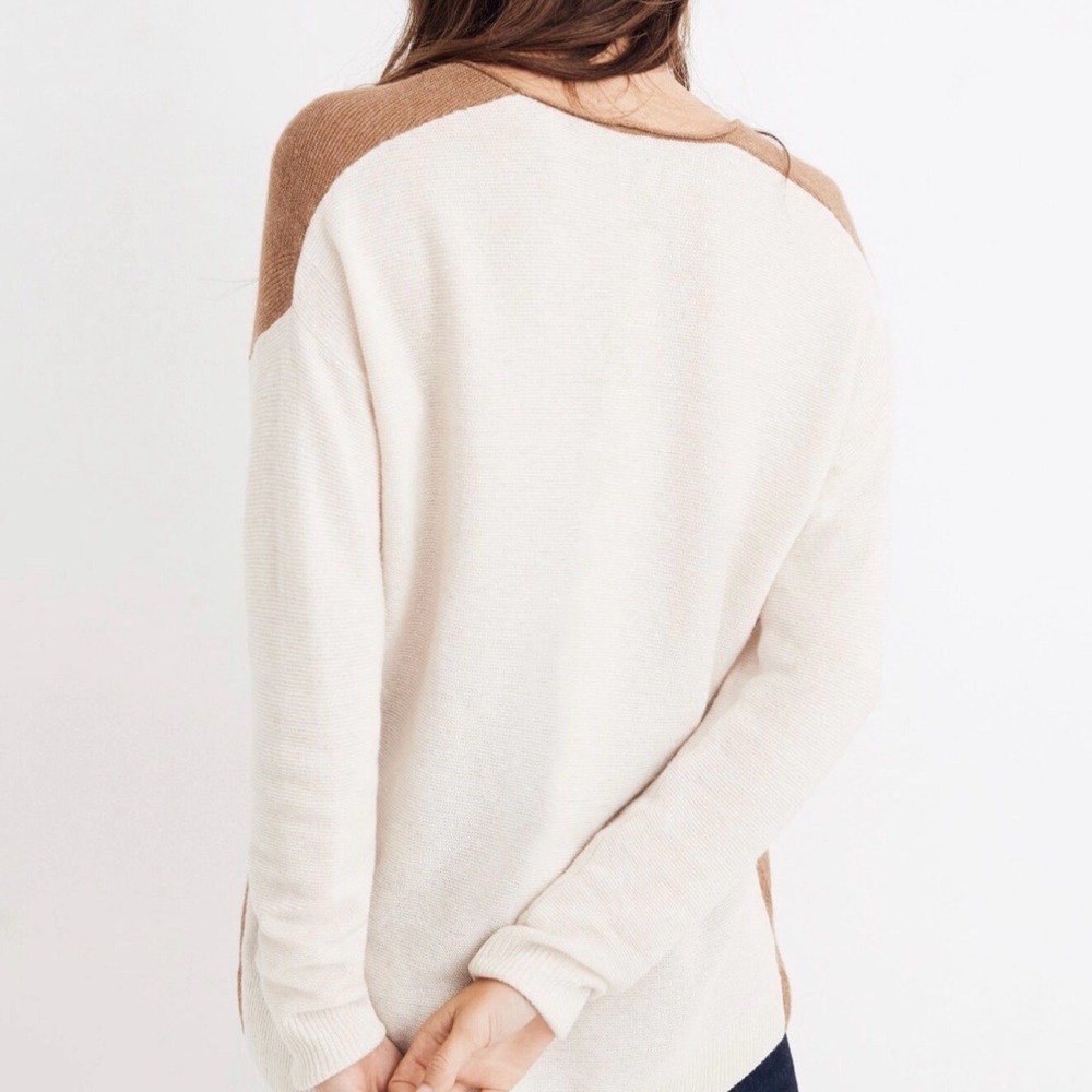 Madewell | Kimbrall Crewneck Colorblock Wool Blend Knit Sweater | Sz S - Picture 3 of 10